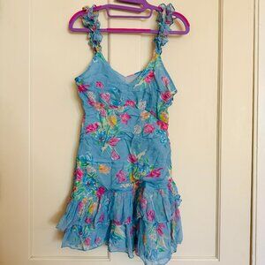 Love Shack Fancy Desra Mini Dress Blue Sky Lullaby Size 2 NWT *Imperfect*
